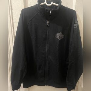 Harley Davidson full zip fleece jacket mens Sz large in excellent condition